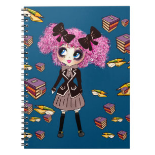 Kawaii Girl Student Gifts with PinkyP Notebook
