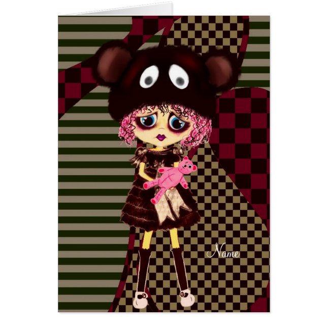 Kawaii Girl why so sad? Crying child with bear (Front)