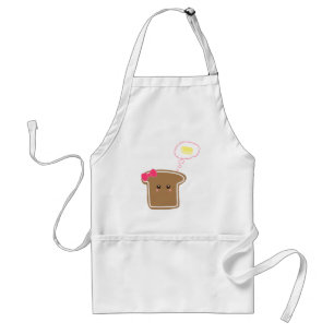 Kawaii Girly Toast n' Butter Standard Apron