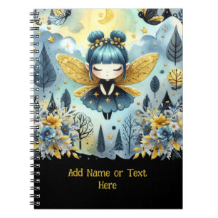 Kawaii Goth Girls Cute Personalised Gothic Chibi Notebook