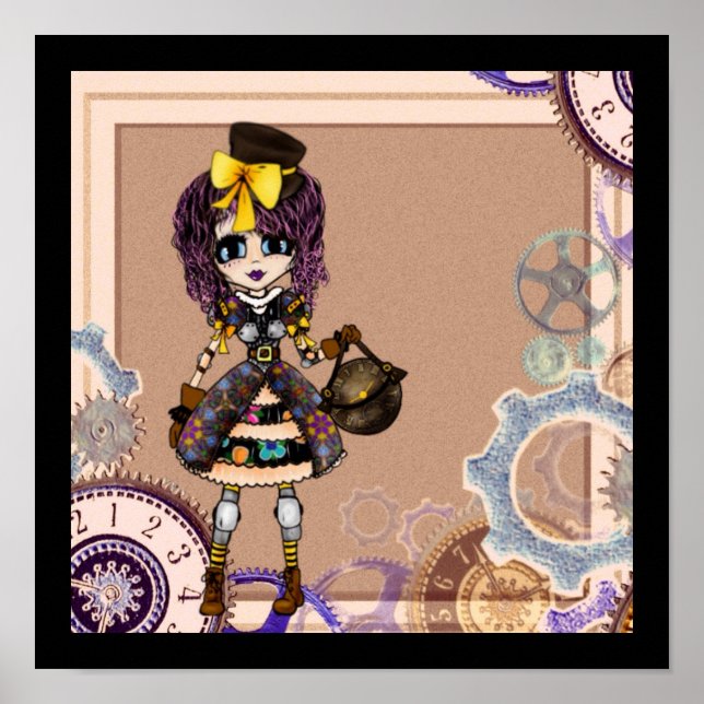 Kawaii goth lolita Steampunk Poster (Front)
