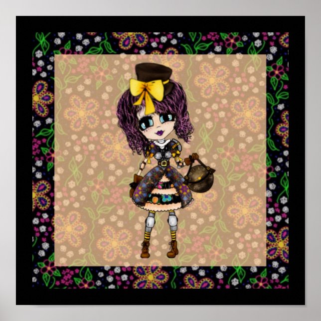 Kawaii goth lolita Steampunk Poster (Front)