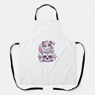 Kawaii Gothic Cat Pastel Gothic Goth Cat _4 Apron