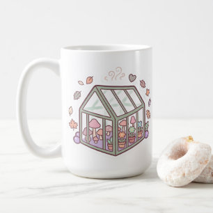 Kawaii Greenhouse Mushroom Pixel Mug