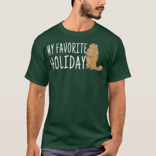 Kawaii Groundhog Rodent Favourite Holiday Happy Gr T-Shirt