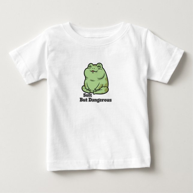 Kawaii Grumpy Frog Baby Tops (Front)