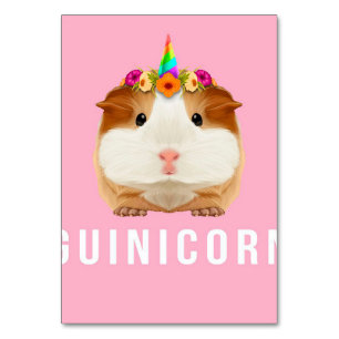 Kawaii Guinea Pig Unicorn Funny Pet Owner Gifts Table Number