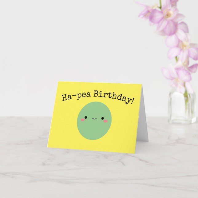 Kawaii Ha-pea Birthday | Card (Orchid)