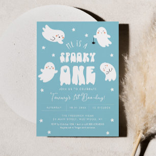 Kawaii Halloween 1st Boo-Day Birthday Boy Girl Invitation
