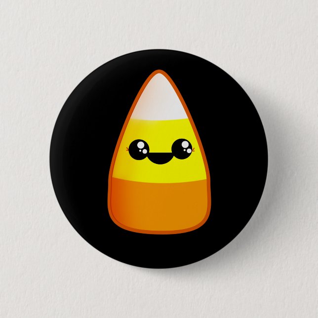 Kawaii Halloween Candy Corn 6 Cm Round Badge (Front)