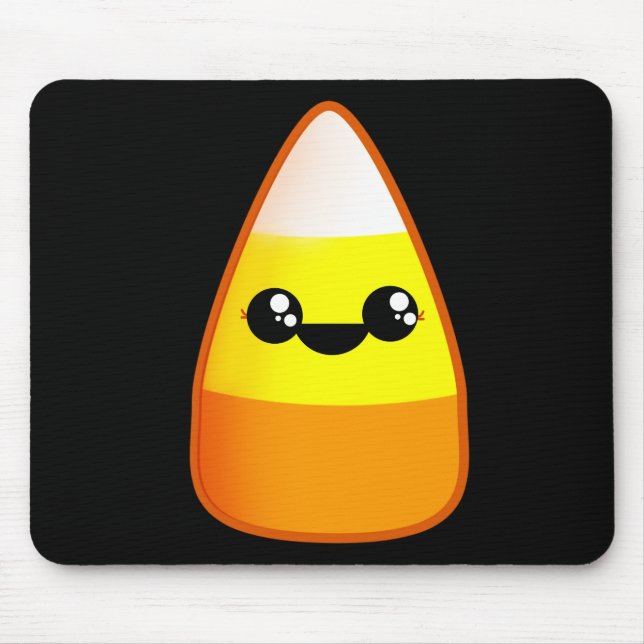 Kawaii Halloween Candy Corn Mouse Mat (Front)