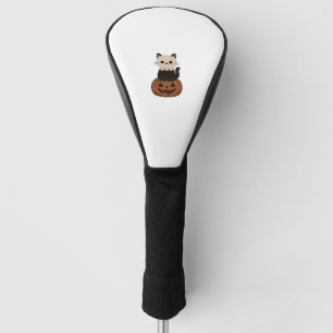 Kawaii Halloween Cat and pumpkin Oversized T-Shirt Golf Head Cover