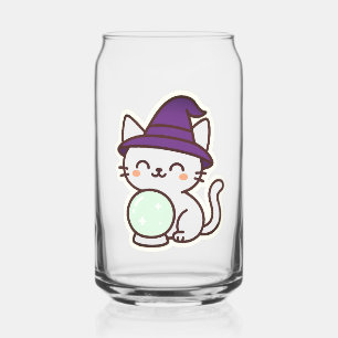 Kawaii Halloween Cat – Magical & Adorable Spooky Can Glass
