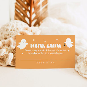 Kawaii Halloween Diaper Raffle Ticket Card