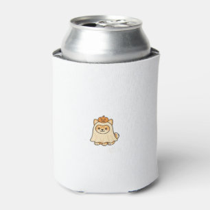 Kawaii Halloween Dog � Pumpkin Ghost Puppy Sticker Can Cooler
