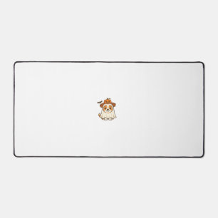 Kawaii Halloween Dog � Pumpkin Ghost Puppy Sticker Desk Mat