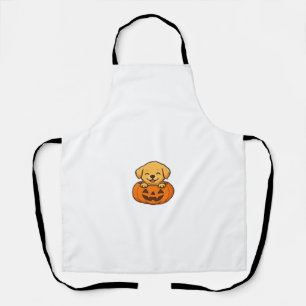 Kawaii Halloween Dog � Pumpkin Puppy Sticker Boxy Apron