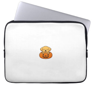 Kawaii Halloween Dog � Pumpkin Puppy Sticker Boxy Laptop Sleeve