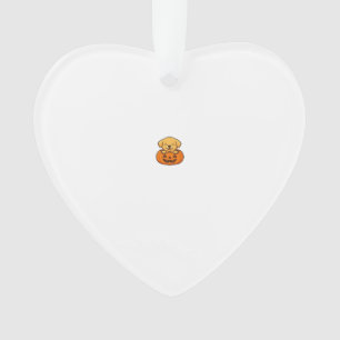 Kawaii Halloween Dog � Pumpkin Puppy Sticker Boxy  Ornament