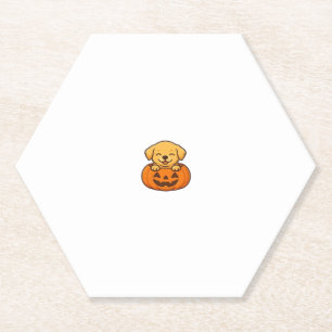Kawaii Halloween Dog � Pumpkin Puppy Sticker Boxy  Paper Coaster