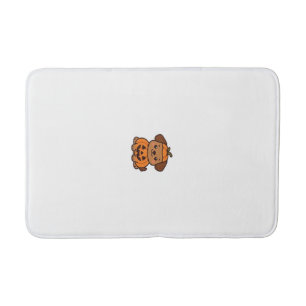 Kawaii Halloween Dog � Pumpkin Puppy Sticker Class Bath Mat