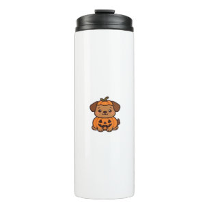 Kawaii Halloween Dog � Pumpkin Puppy Sticker Class Thermal Tumbler