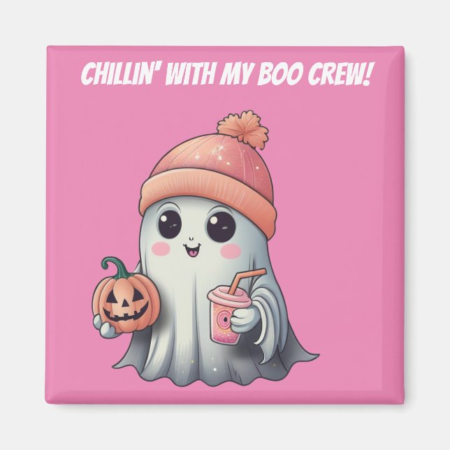 Kawaii Halloween ghost magnet  (Front)