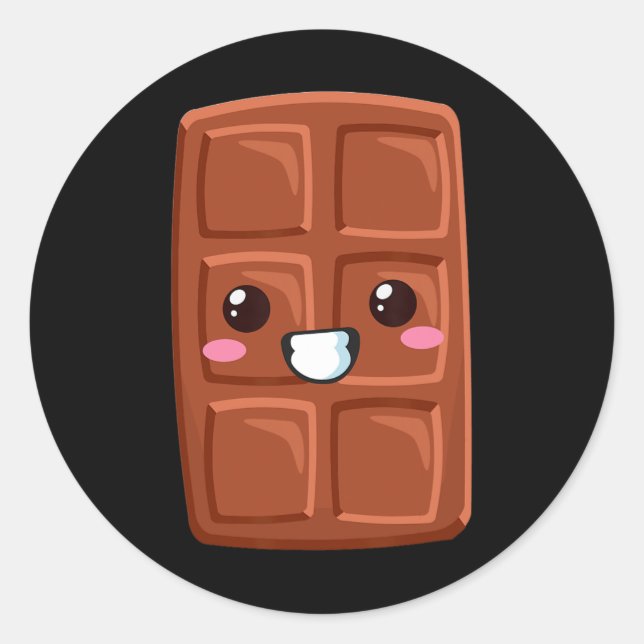 Kawaii Halloween Group Costume Party S'mores Choco Classic Round Sticker (Front)