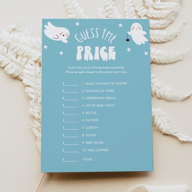 Kawaii Halloween Guess the Price Baby Shower Game Invitation (Creator Uploaded)