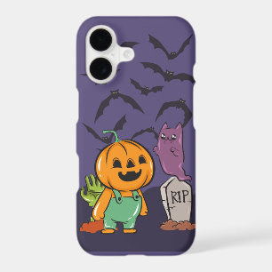 Kawaii Halloween iPhone 17 Case with Cute Spooky C