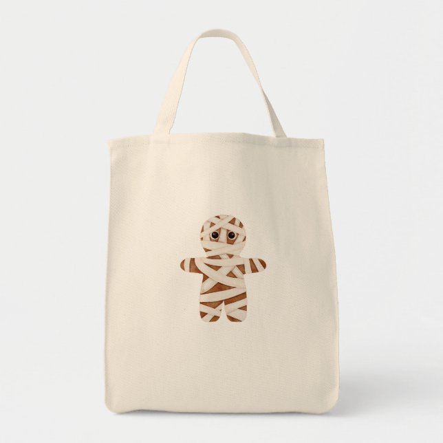 Kawaii Halloween Mummy Decoration Tote Bag (Front)