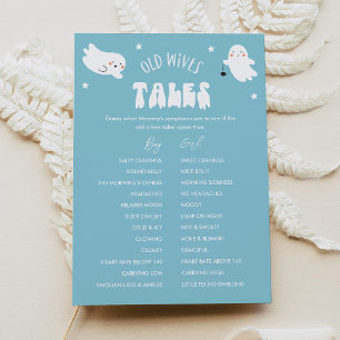 Kawaii Halloween Old Wives Tales Baby Shower Game Invitation