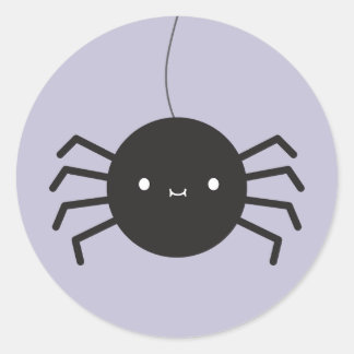 Kawaii Halloween Spider Classic Round Sticker
