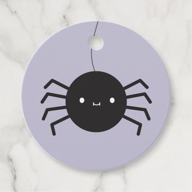 Kawaii Halloween Spider Favour Tags (Front)