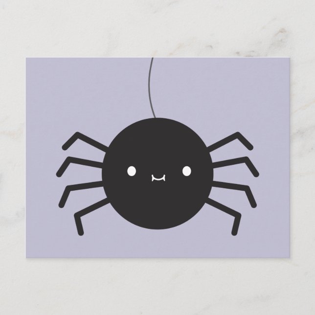 Kawaii Halloween Spider Postcard (Front)