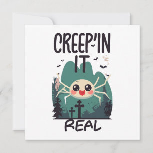 Kawaii Halloween Spider Pun