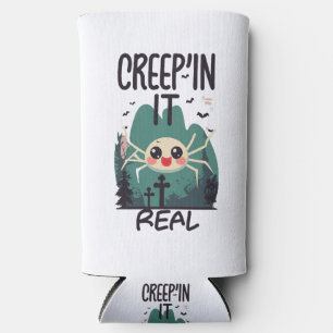 Kawaii Halloween Spider Pun Seltzer Can Cooler
