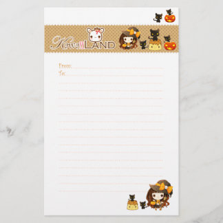 Kawaii Halloween Stationery