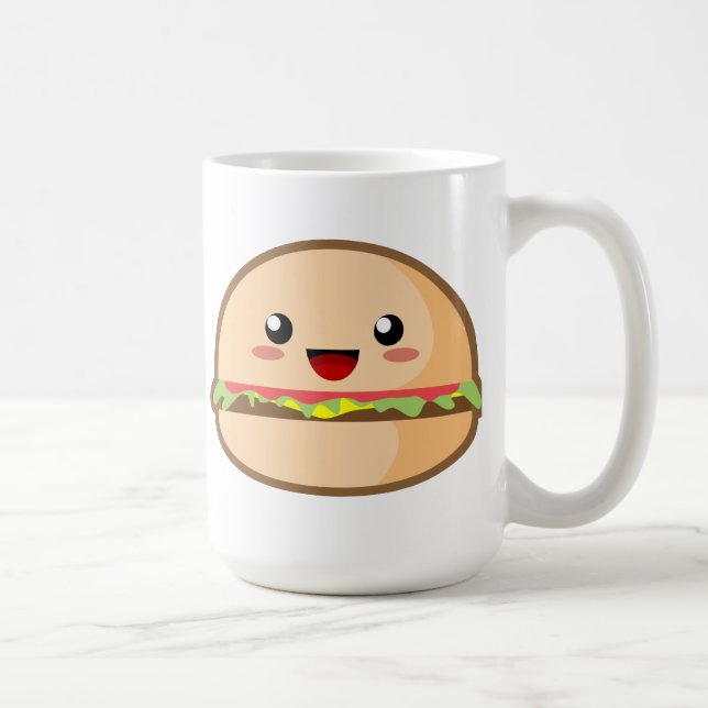 Kawaii Hamburger Coffee Mug (Right)