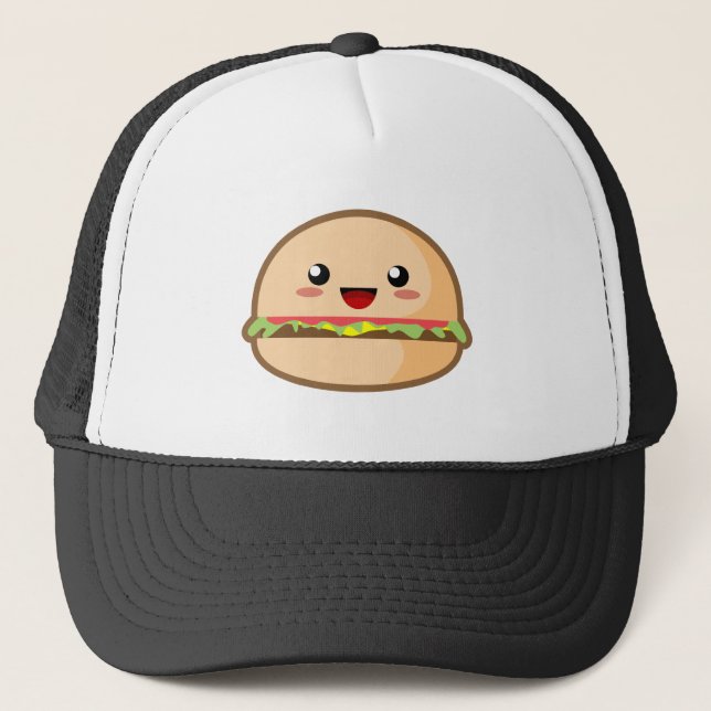 Kawaii Hamburger Trucker Hat (Front)