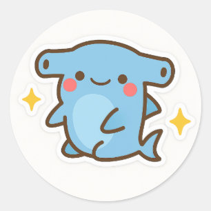 Kawaii Hammerhead Shark Sticker