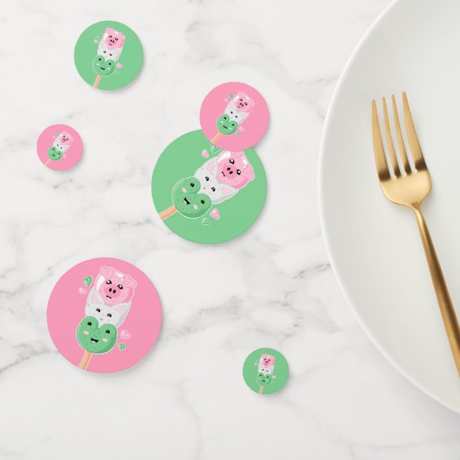 Kawaii Hanami Dango Birthday Party Confetti (Group)