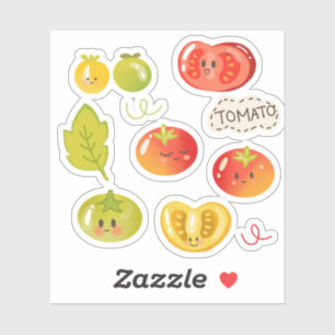 Kawaii Hand-drawn Tomato Illustration 