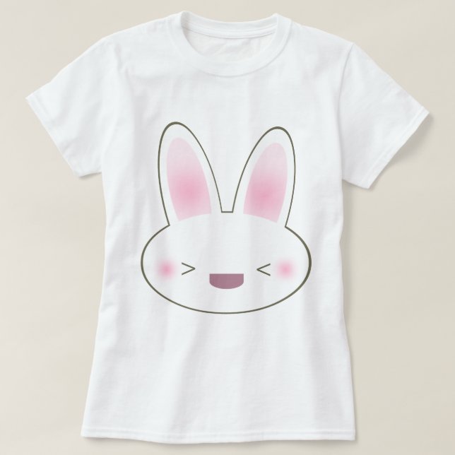 KAWAII HAPPY BUNNY T-Shirt (Design Front)