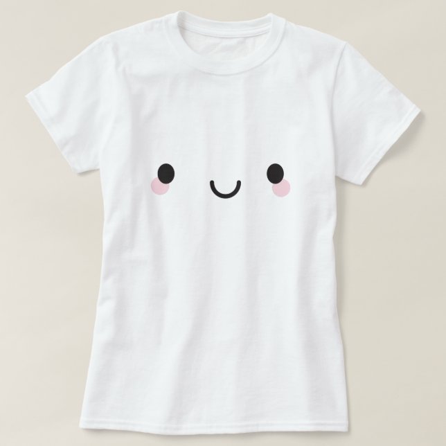 Kawaii Happy Face T-Shirt (Design Front)