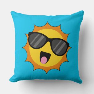 Kawaii Happy Sun with Sunglasses Cushion
