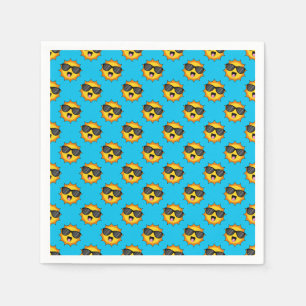 Kawaii Happy Sun with Sunglasses Napkin