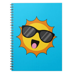 Kawaii Happy Sun with Sunglasses Notebook