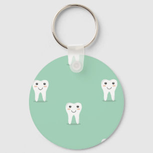 Kawaii happy tooth key ring
