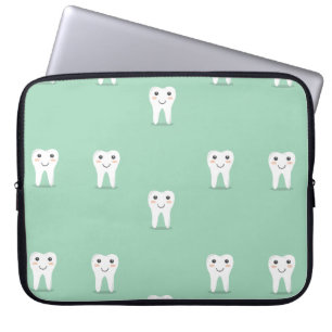 Kawaii happy tooth laptop sleeve